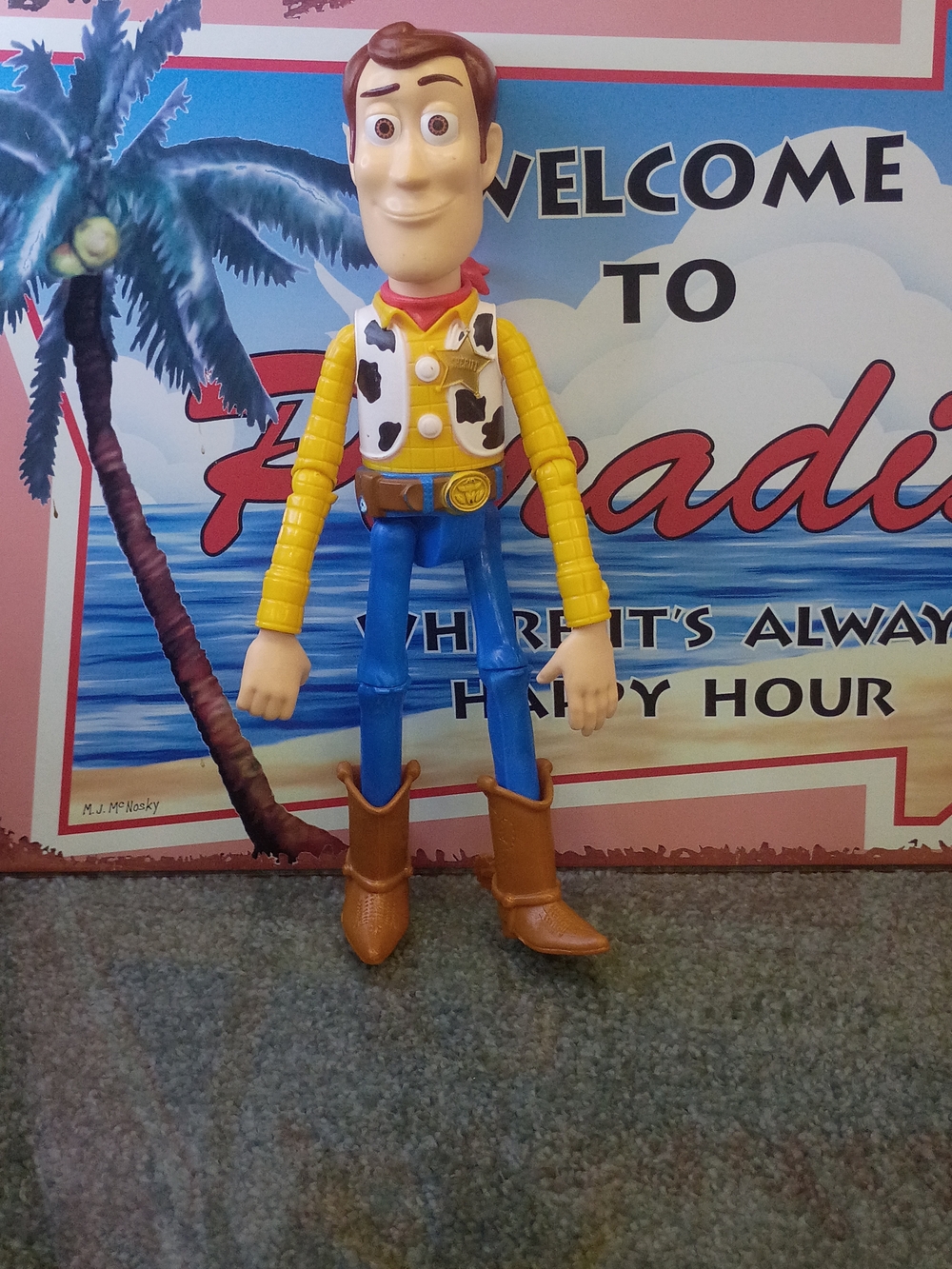 Woody Cowboy Action Figure - Yellow Shirt, Blue Pants, Brown Boots